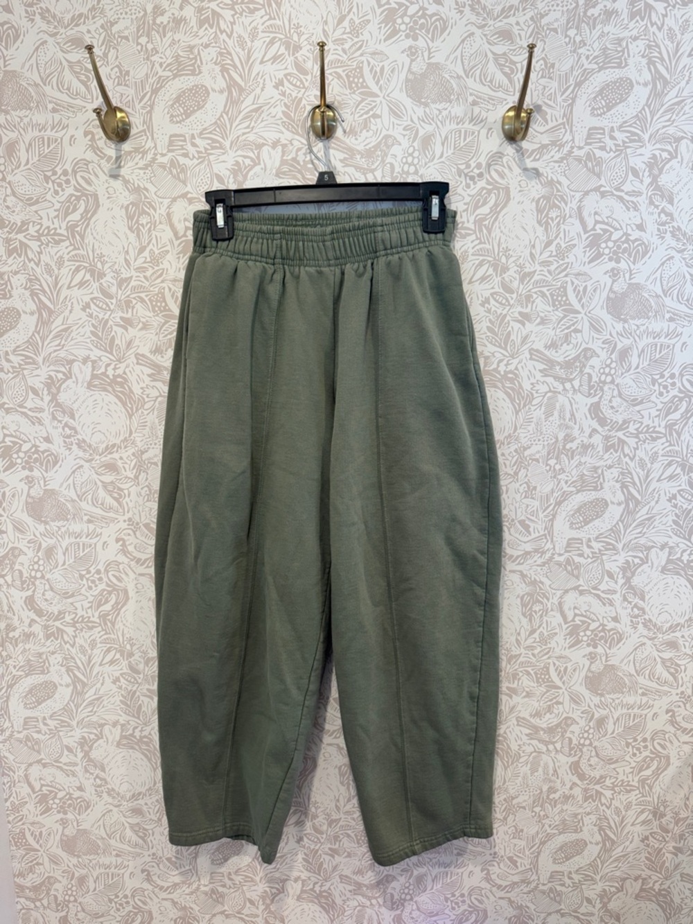 Zara Olive Green Wide-Leg Pants